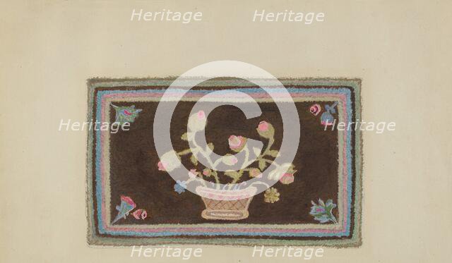 Hooked Rug, c. 1938. Creator: Alfonso Umana.
