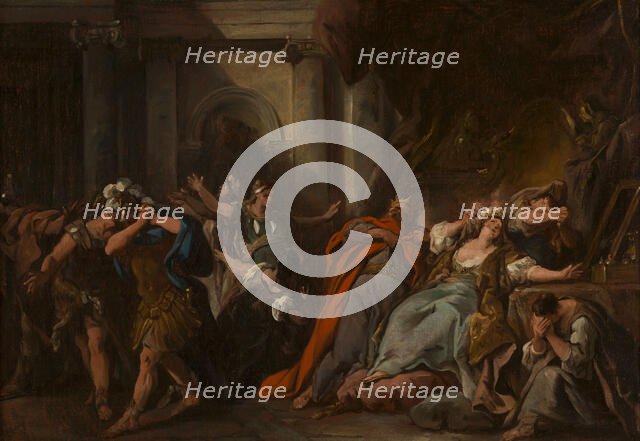 Créüse consumée par la robe empoisonnée, between 1742 and 1743. Creator: Jean Francois de Troy.