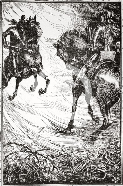 'Sore was the contest', 1905.  Artist: Dora Curtis
