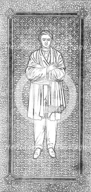 Monumental brass to the late Mr. Robert Stephenson in Westminster Abbey, 1862. Creator: Unknown.