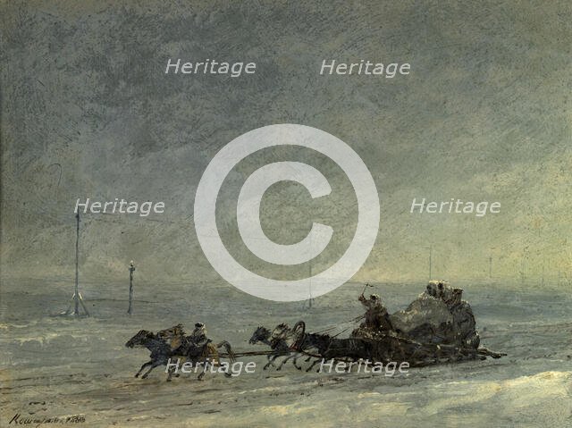 Returning with Fashionable Goods From the Irbitsk Market, 1888. Creator: Pavel Mikhailovich Kosharov.