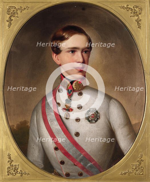Portrait of Emperor Franz Joseph I of Austria (1830-1916), c1849. Creator: Mezler von Andelberg; Johann Baptist (active 1840s-1850s).