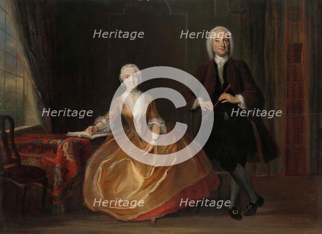 A Couple Making Music, 1743. Creator: Cornelis Troost.