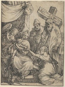 The marriage of Saint Catherine, 1550-60. Creator: Andrea Schiavone.