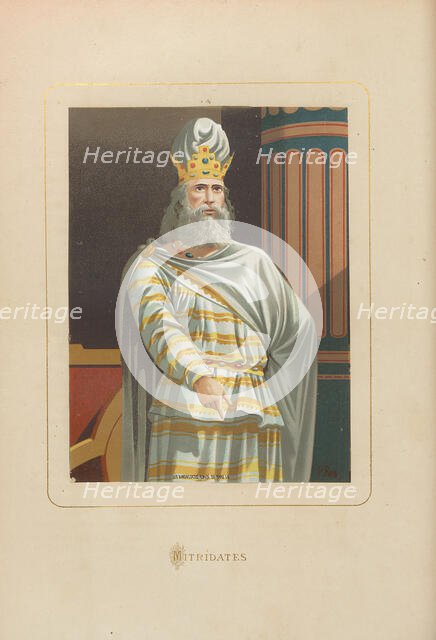 Mithridates. From: Hombres y mujeres ce?lebres de todos los tiempos by Juan Landa, 1875-1877. Creator: Anonymous.