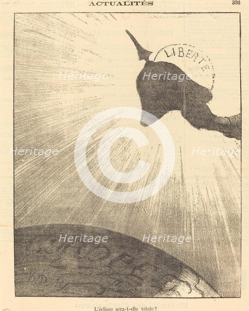 L'éclipse sera-t-elle totale?, 1871. Creator: Honore Daumier.