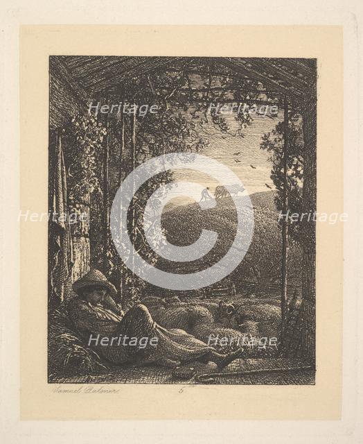 The Sleeping Shepherd, Early Morning, 1857. Creator: Samuel Palmer.