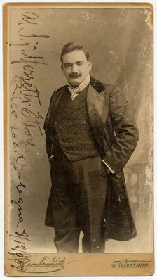 Portrait of the opera singer Enrico Caruso (1873-1921), 1900s. Creator: Photo studio Rembrandt, Warsaw.