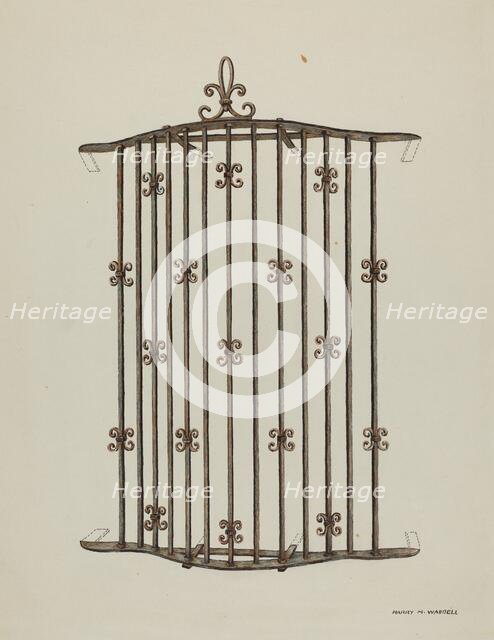 Window Grille, 1935/1942. Creator: Harry Mann Waddell.
