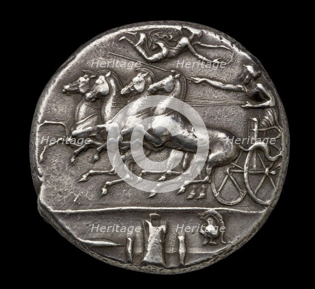 Ancient Greek silver coin, 404 BC-390 BC. Artist: Unknown.