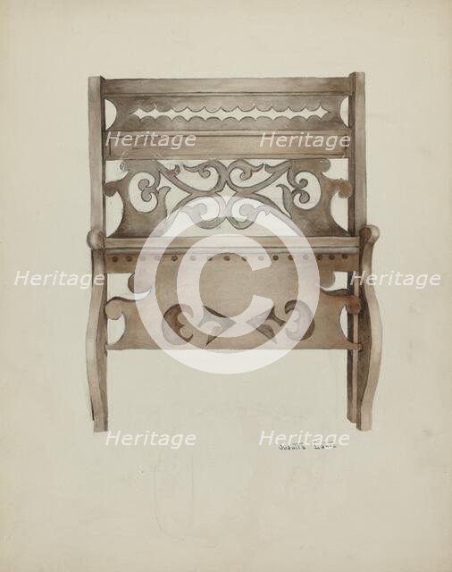 Bed, 1935/1942. Creator: Juanita Lantz.