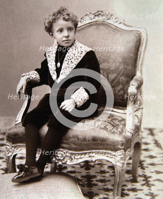 Alfonso XIII, King of Spain. (1886-1941) photo of the king when was a child under the regency of …