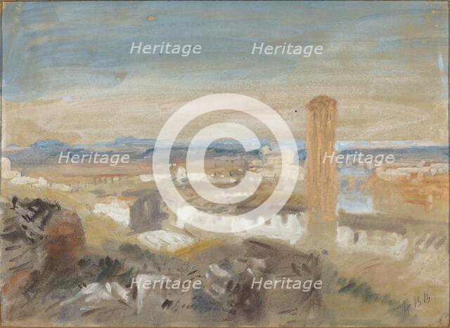 A Campanile among Ruins. Creator: Hercules Brabazon Brabazon.