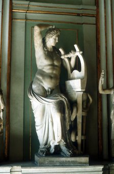 Apollo with lyre. Artist: Unknown