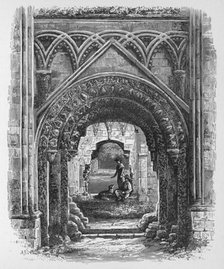 'Doorway in St Joseph's Chapel', Glastonbury Abbey, c1880, (1897). Artist: Alexander Francis Lydon.