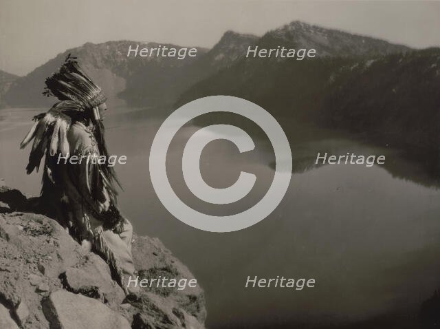 Crater Lake, 1923 Creator: Edward Sheriff Curtis.