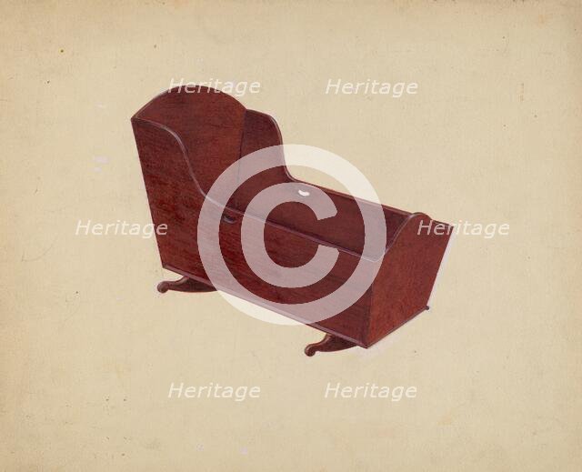 Walnut Cradle, 1937. Creator: Edward A Darby.