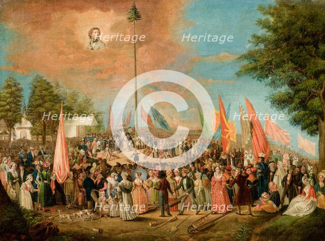 Raising of the Kosciuszko Mound, between 1838-1860. Creator: Jan Nepomucen Bizanski.