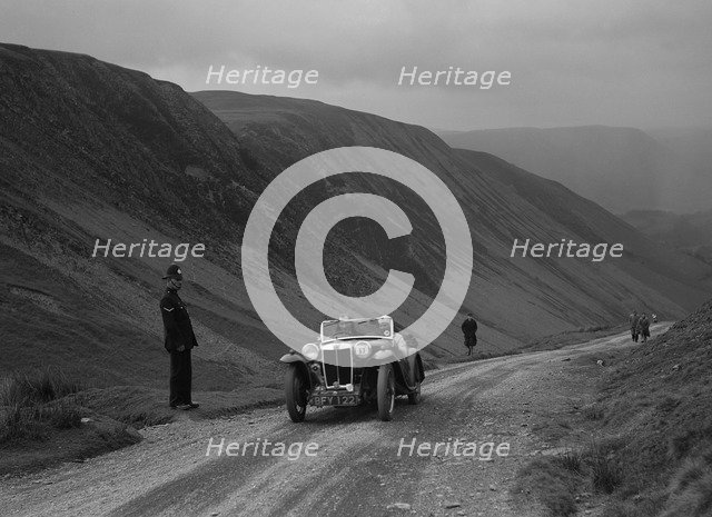 MG PA competing in the MG Car Club Abingdon Trial/Rally, 1939. Artist: Bill Brunell.