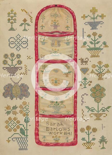 Needlework Picture, 1935/1942. Creator: Francis Law Durand.