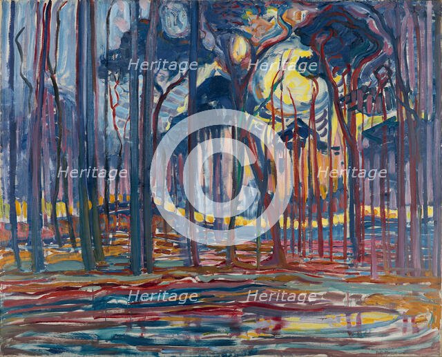 Woods near Oele, 1908. Creator: Mondrian, Piet (1872-1944).