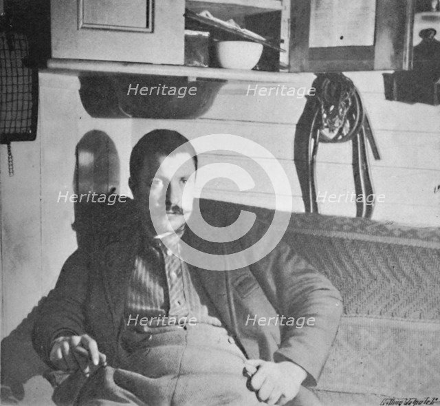 'Dr. Blessing in his Cabin', 1893-1896, (1897). Artist: Unknown.