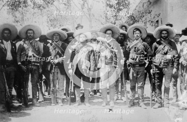 Villa & staff, Mexico, between c1910 and c1915. Creator: Bain News Service.