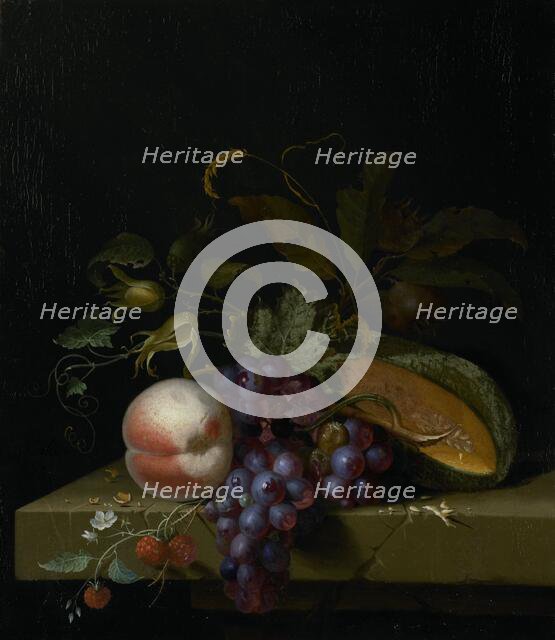 Still Life with Fruit, 1673. Creator: Pieter Gallis.
