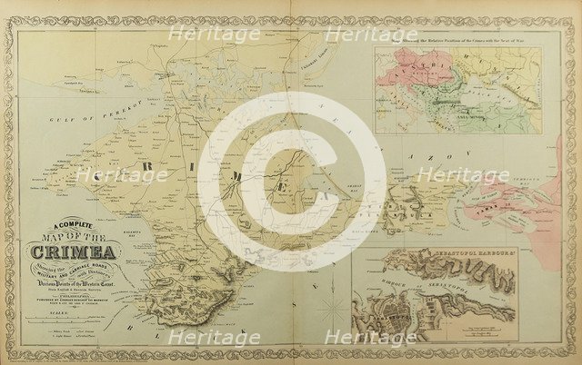 Map of the Crimea.  Artist: Anonymous master  