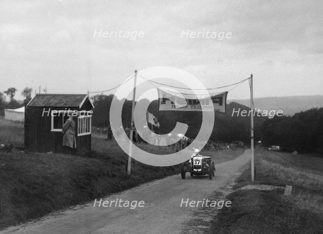 Frazer-Nash crossing the finishing line, MAC Shelsley Walsh Speed Hill Climb, Worcestershire, 1935. Artist: Bill Brunell.