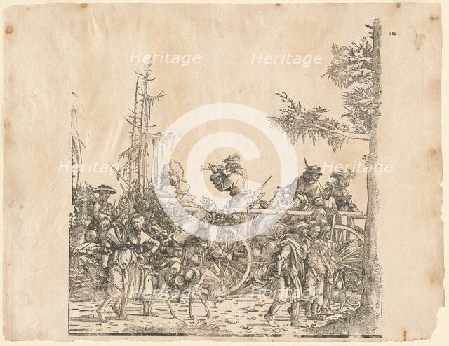 Peasants with a Cart, 1516/1518 (published 1522, printed 1777 or 1796). Creator: Hans Burgkmair, the Elder.