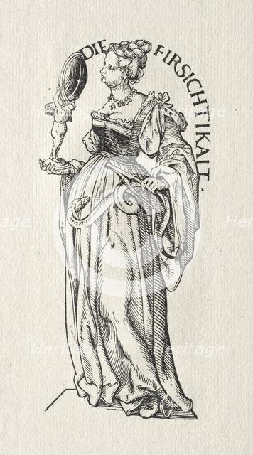 Seven Virtues: Prudence. Creator: Hans Burgkmair (German, 1473-1531).