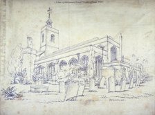 All Hallows-by-the-Tower Church, London, 1803. Artist: C John M Whichelo