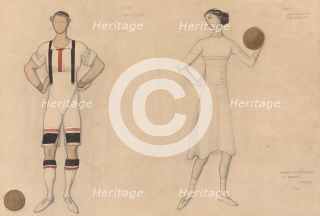 Costume Study for "Jeux", 1913. Creator: Leon Bakst.