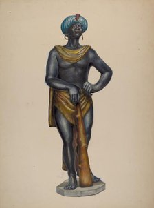 Nubian Slave Figure, c. 1937. Creator: Walter Hochstrasser.