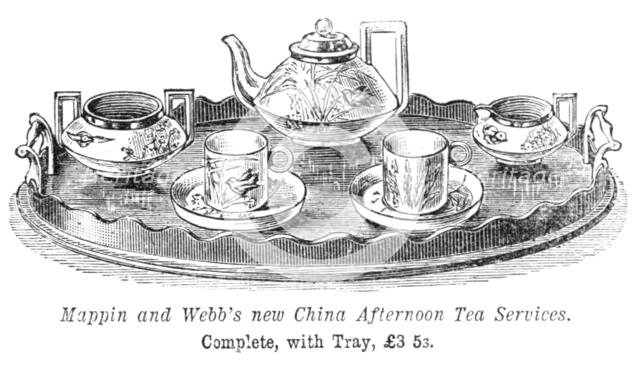 Mappin and Webb's new China Afternoon Tea Services, 1883. Creator: Unknown.