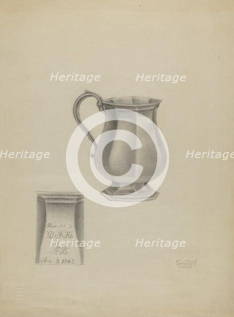 Silver Mug, c. 1936. Creator: Henry Granet.