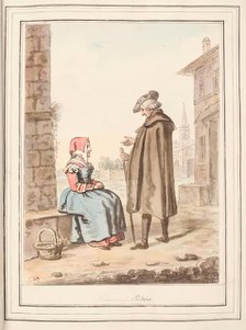 Woman of Pistoia, leaf from 'A Collection of Dresses by David Allan Mostly from Nature', 1776. Creator: David Allan.