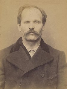 Soubrié. François. 39 ans, né à Livignac-le-Haut (Aveyron). Brûleur de café. Anarchiste. 1..., 1894. Creator: Alphonse Bertillon.