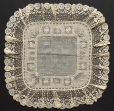Embroidered Handkerchief, early 19th century. Creator: Unknown.