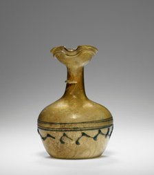 Yellowish-Green Oinochoe with blue trails, 3rd-4th century A.D. Creator: Unknown.