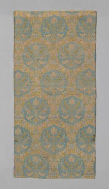 Panel (Dress Fabric), Iran, 17th century, Safavid Dynasty (1501-1722). Creator: Unknown.
