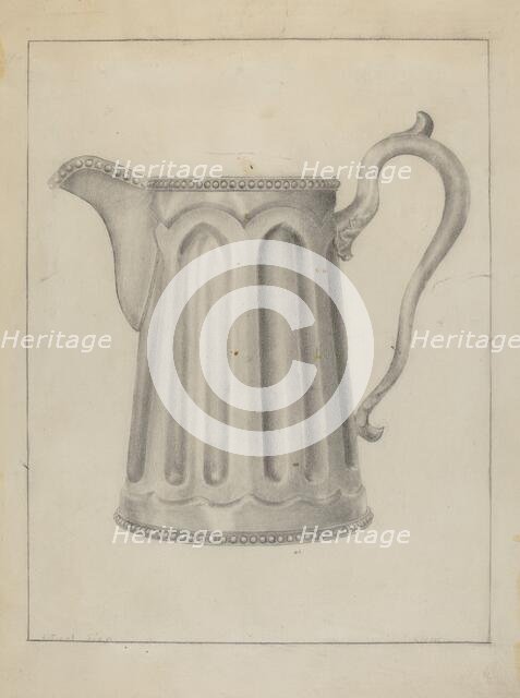 Pewter Creamer, 1935/1942. Creator: Samuel O. Klein.