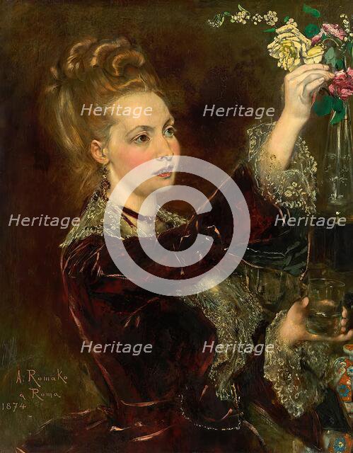 Elisabeth von Nast-Kolb, née Hardegg, 1874. Creator: Anton Romako.