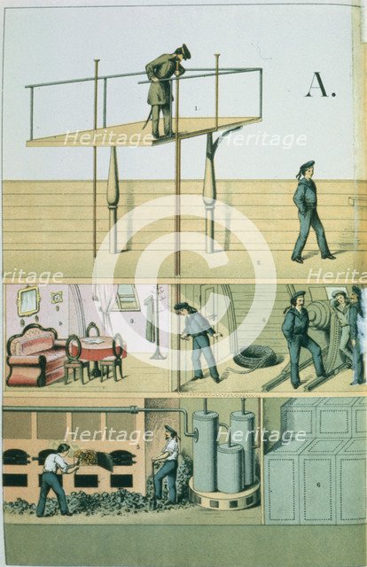 Communicating by speaking tube, 1882. Artist: Unknown