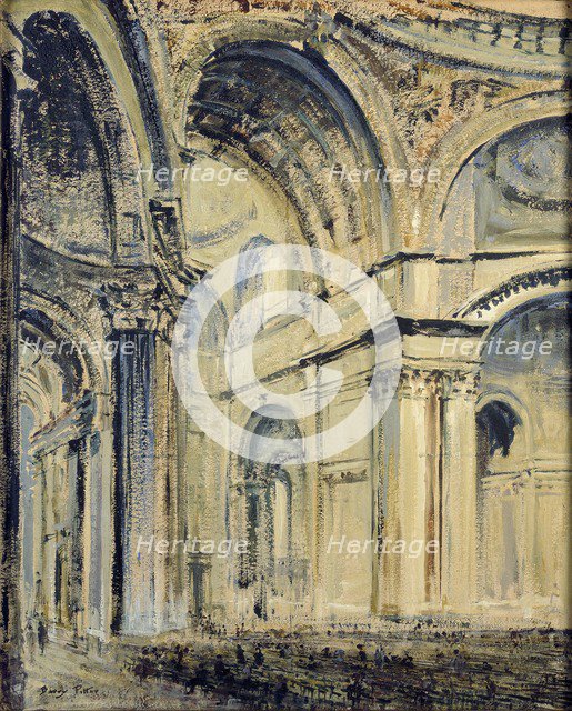 Interior of St Paul's Cathedral, c1910 Artist: JF Barry Pittar.