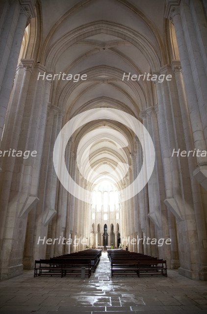 Central nave of the church, Monastery of Alcobaca, Alcobaca, Portugal, 2009.  Artist: Samuel Magal