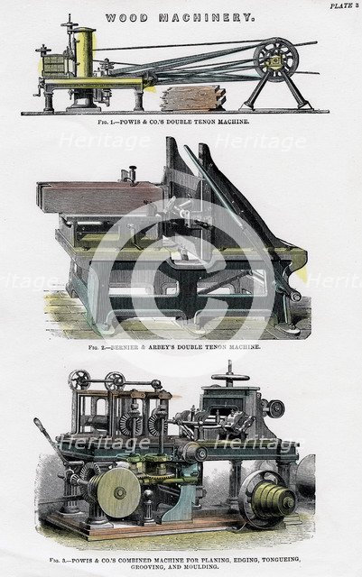 Wood machinery, 19th century. Artist: Unknown