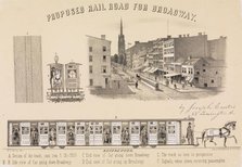 Proposed Rail Road for Broadway, 1848. Creator: William Endicott & Co.