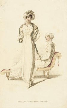 Fashion Plate (Walking, & Morning Dress), 1810. Creator: Rudolph Ackermann.